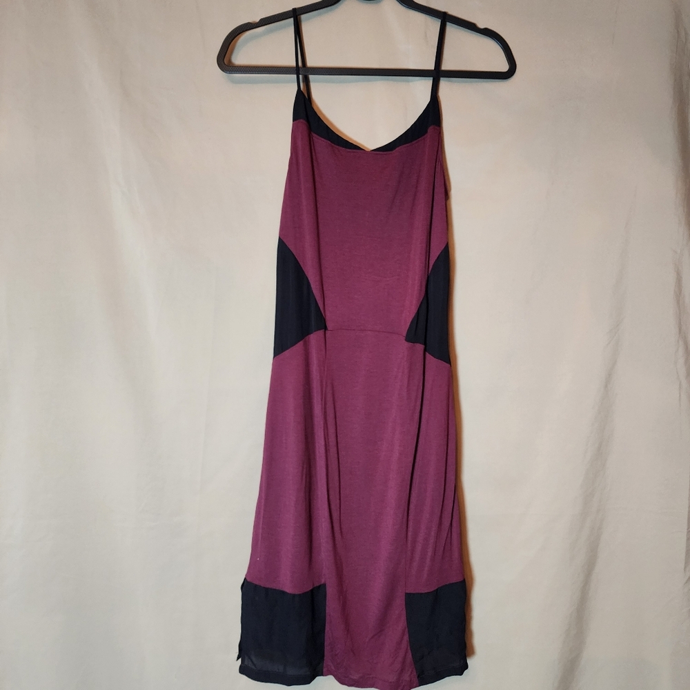 Bella Luxx Maroon and Black Women's Dress